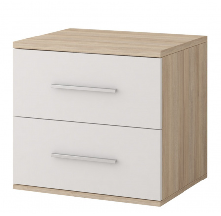 Nočný stolík OMEGA III - 22, Dub Sonoma/Biela