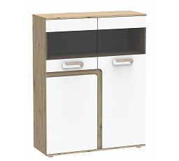 Vitrína APETITO 16, Dub/Biela