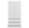 Šatní skriňa SOLO - 2D2S, Biely Mat