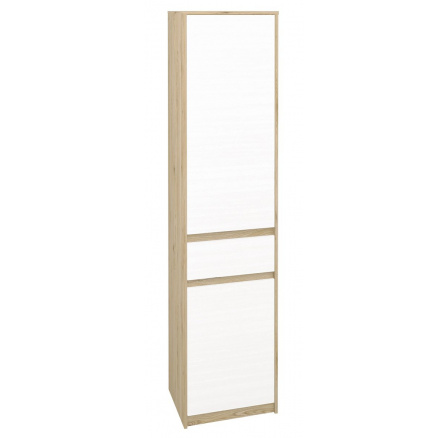 Šatníková skriňa - FJORD 02, Dub San Remo / biela