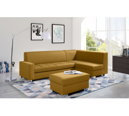 Rohová sedacia súprava MIX s taburetom, Malmo 41, Pravá