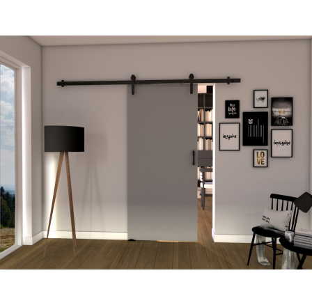 Posuvné dvere LOFT A100, sivá/čierna Posuvné dvere LOFT A100, sivá/čierna