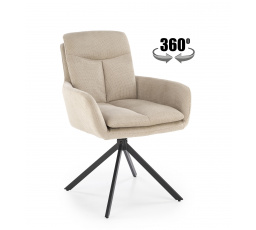 Jedálenská otočná stolička K536, Béžová/Čierna