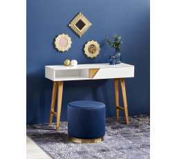 Stôl KN1, prírodná/biela