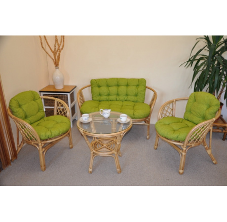 Vankúše pre Bahama set veľký kompletný svetlozelený