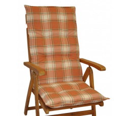 Poduška na teakové záhradné kreslo UNI excelent vysoké - látka Tera kocka