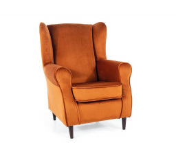 Kreslo BARON VELVET, Cinnamon Bluvel 4215/Wenge