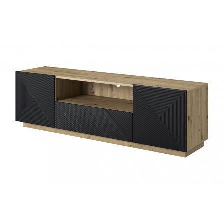 TV komoda Asha, artisan / čierny mat