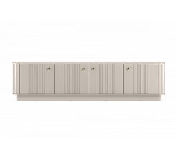 VESPER RTV 187 4D - kašmírová MDF / kašmír / zlaté úchyty / sokel