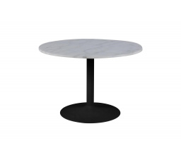 Stôl Tarifa biely mramor čierna základňa
