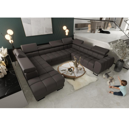 Rohová sedacia súprava ASPEN MAX I 265x350x225 cm prírodná koža - pravá, prírodná koža - voliteľná farba