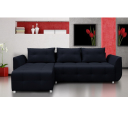 Rohová univerzálna sedacia súprava SARA, Čierna Ekokoža 11