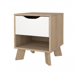 Nočný stolík Iker 704, jackson hickory/biela