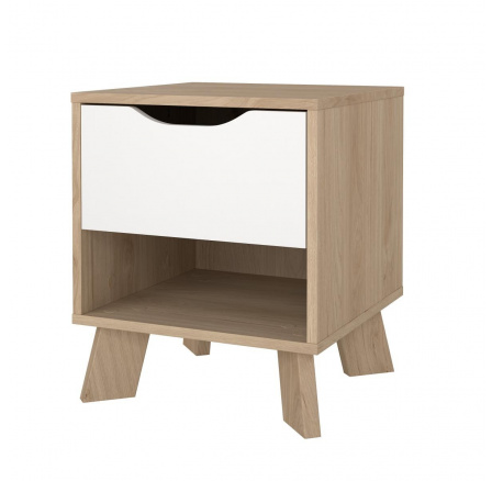 Nočný stolík Iker 704, jackson hickory/biela Nočný stolík Iker 704, jackson hickory/biela