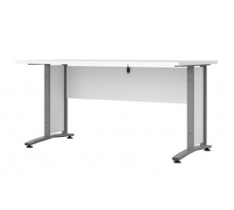 Kancelársky stôl 402/437 biely/strieborný sivý