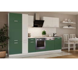 Kuchynská linka Todor 300 zelená/biela + PD 210 biela