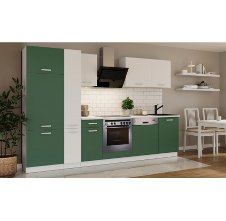 Kuchynská linka Todor 300 zelená/biela + PD 210 biela