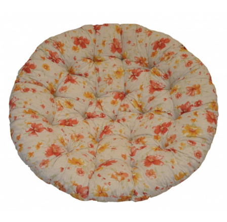 Vankúš na kreslo papasan 100 cm s motívom kvetov