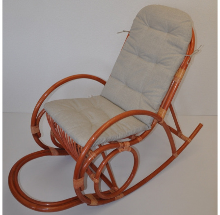 Vankúš UNI pre hojdacie kreslo tkanina tmavo béžová zvýraznenia