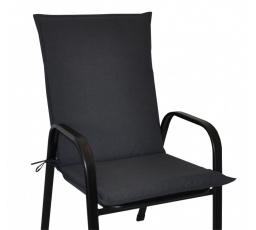 Vankúš na kreslo z tahokovu UNI - tmavosivá látka