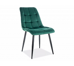 Jedálenská stolička CHIC VELVET, zelený Bluvel 78/čierna