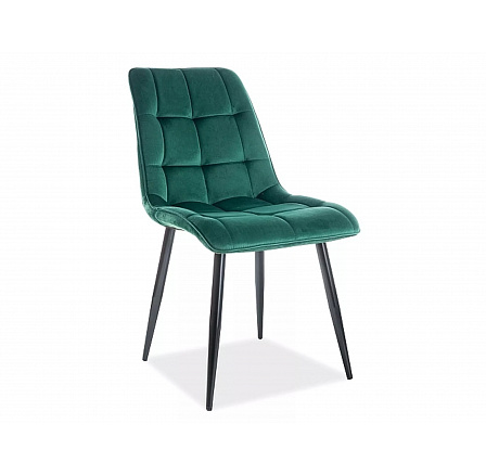 Jedálenská stolička CHIC VELVET, zelený Bluvel 78/čierna Jedálenská stolička CHIC VELVET, zelený Bluvel 78/čierna