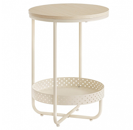 Odkládací stolek 40x40x55cm, mdf, bělený dub, AKF-E1015 CRM