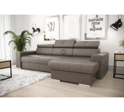 Rohová sedacia súprava MARGO 160x250 prírodná koža - pravá, Koža odtieň hnedej - U-19