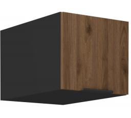 Horná skrinka MONZA - 40 NAGU-36 1F, Čierna mat/Orech