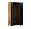 Šatníková skriňa INDYGO S2D, Wotan Oak/Royal Garnet