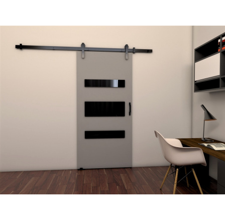 Posuvné dvere LOFT D100, sivá/čierna