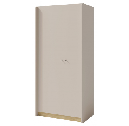 Šatníková skriňa ALESSIO AE 3, Pieskovo béžová/olejovaný dub