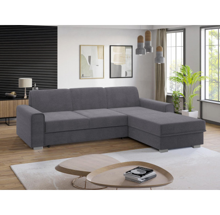 Rohová sedacia súprava Lubor P sivá megan 366