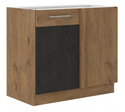 Rohová kuchynská skrinka VEGA 105-ND-1F, Matera mat/Dub lancelot