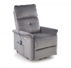 Elektricky polohovateľné a masážne kreslo SEMIR 2, Sivý Bluvel 14
