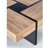 Konferenčný stôl SEVILLA, dub craft/čierny mat