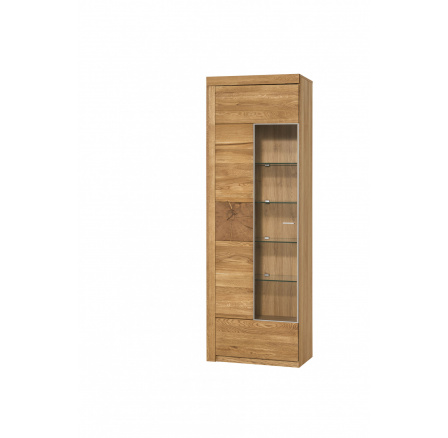 VELLE 10 - VITRINE HIGH, ľavý dub medový - montovaný nábytok (SZ) (K150-Z)