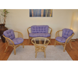 Podušky na súpravu Bahama veľká komplet fialový melír