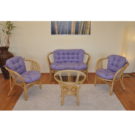 Podušky na súpravu Bahama veľká komplet fialový melír