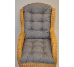 Vankúš pre ratanové kreslo - sivá látka