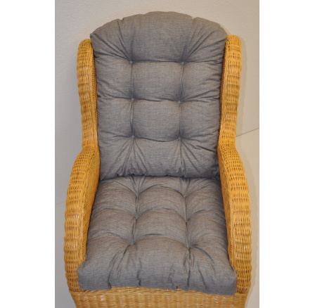 Vankúš pre ratanové kreslo - sivá látka