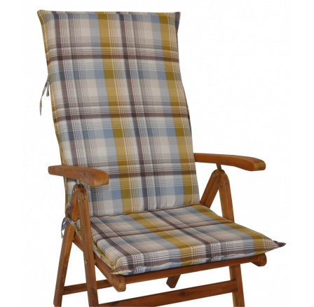 Vankúš pre záhradnú stoličku z teakového dreva UNI high - UNIKO yellow cube