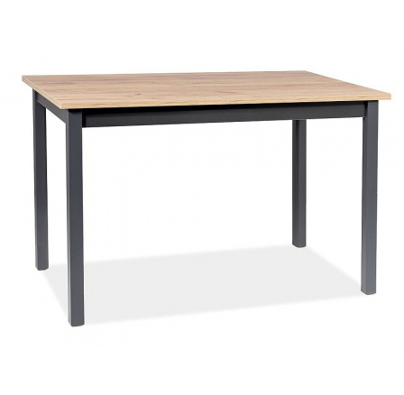 Jedálenský stôl HORACY, dub artisan/čierna - 125(170)x75