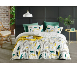 Obliečky bavlna 140x200, 70x90cm Carmen green zipsový uzáver