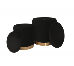 Taburetky sada 2 ks. čierne P4-FXJG