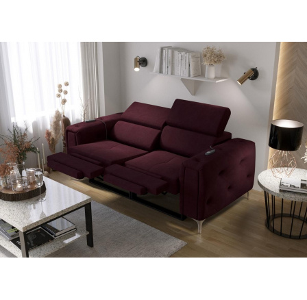 Sedačka ORION II, relax 190 cm - bordová