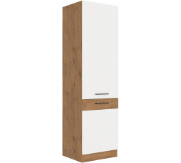 Kuchynská skriňa VIGO - 60 LO-210 2F, Dub Lancelot / Biely lesk
