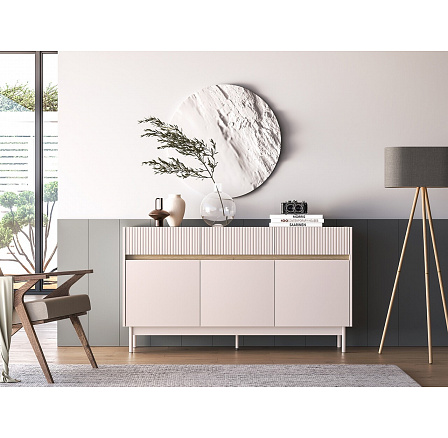 Komoda DUNEA 05, kašmír / dub Cremona