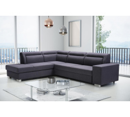 Rohová sedacia súprava Davis tmavosivá ľavá