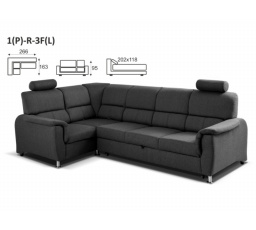 Sedacia rohová súprava DUO EVER, 1 R 3F